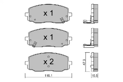 Комплект тормозных колодок AISIN BPKI-1001